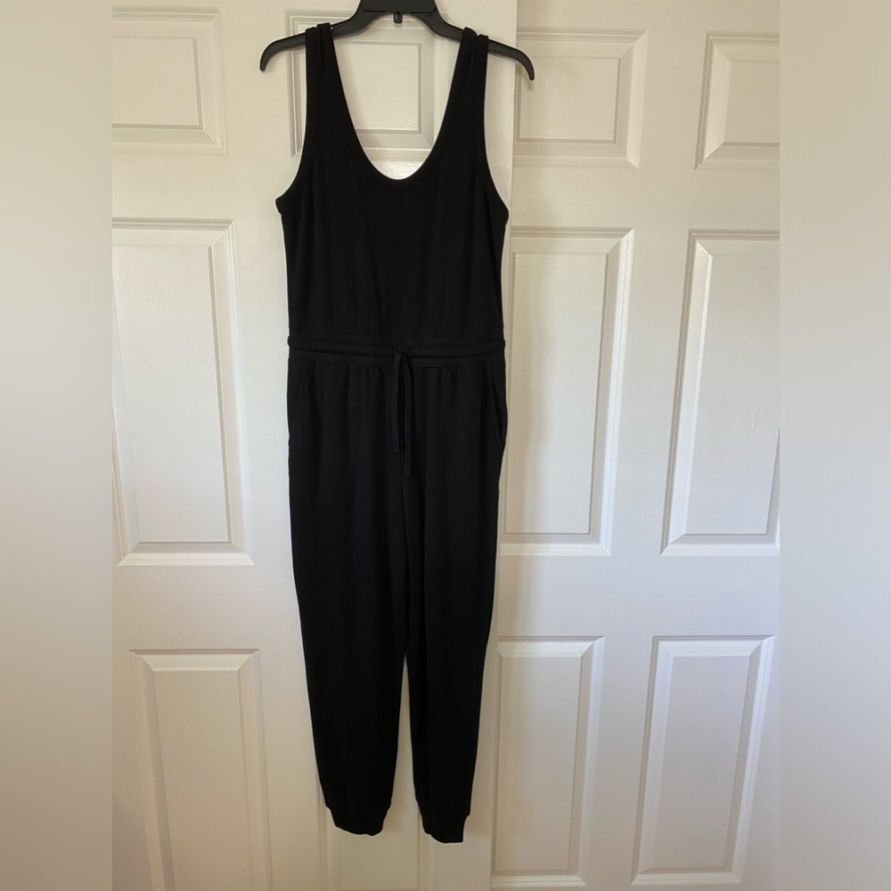 Everlane Black French Terry Jumpsuit size M